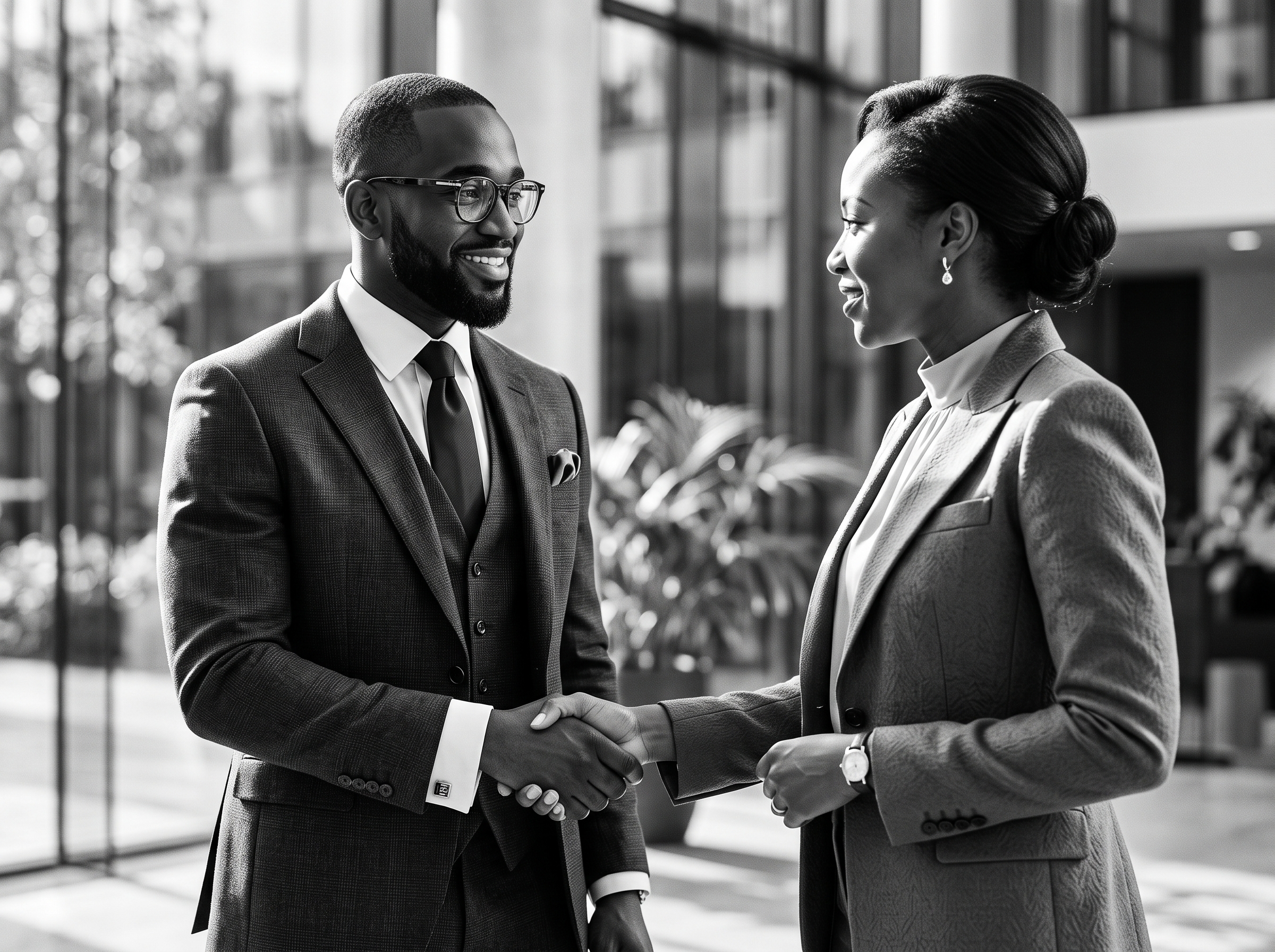 Two partners shaking hands