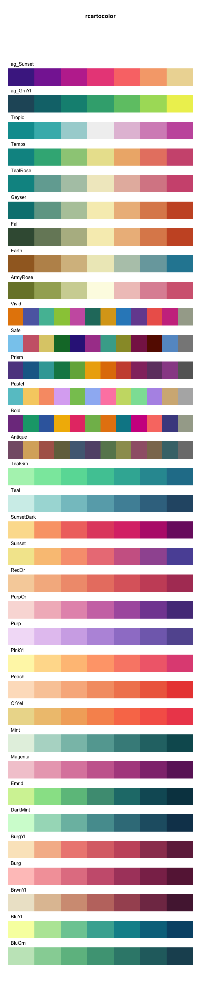 R Color Palettes