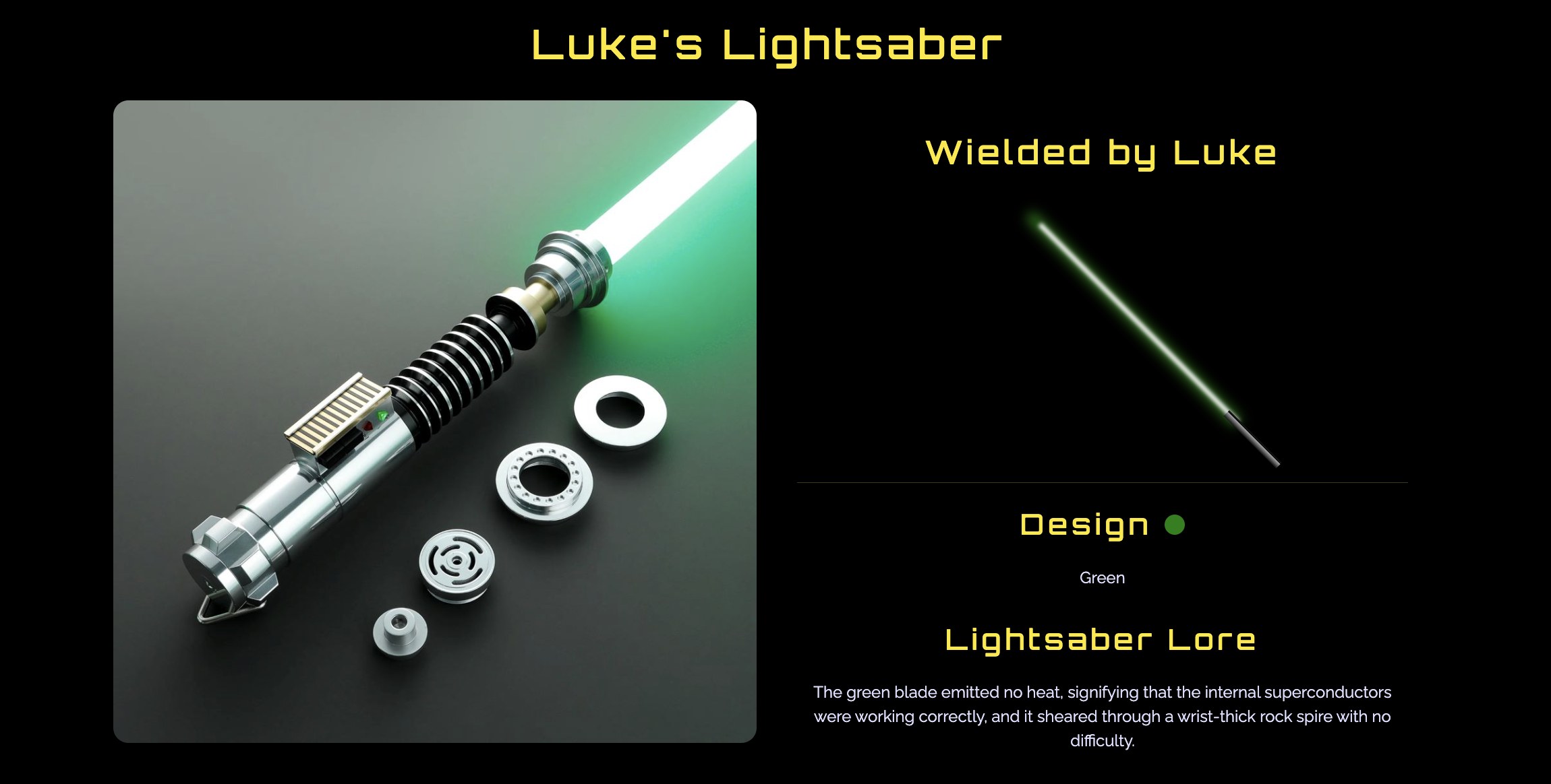 Lightsaber detail