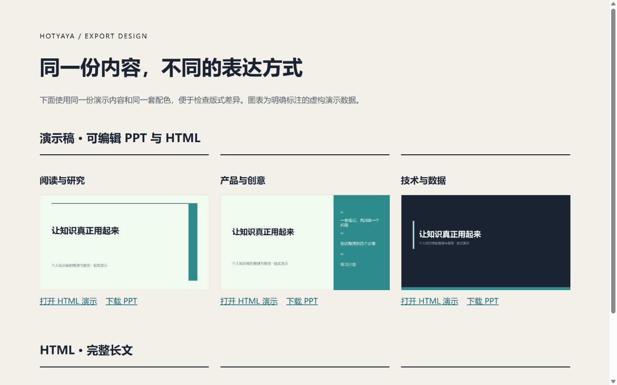 三种演示构图对照