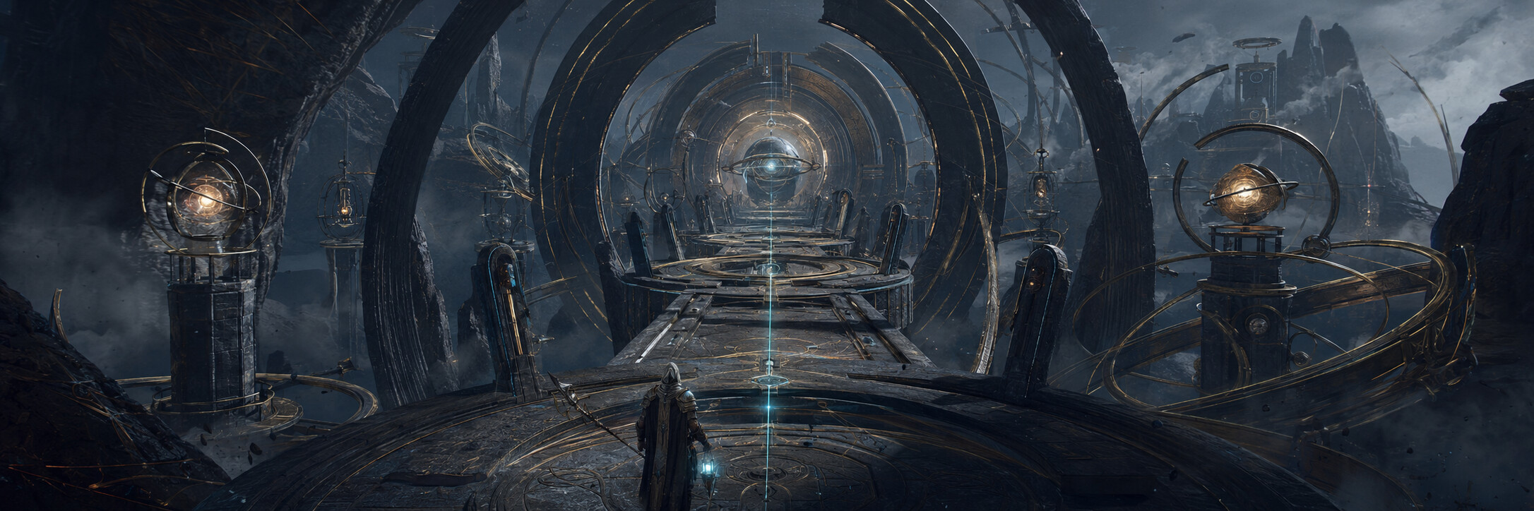 The authored route through the ruined observatory of The Hollow Meridian