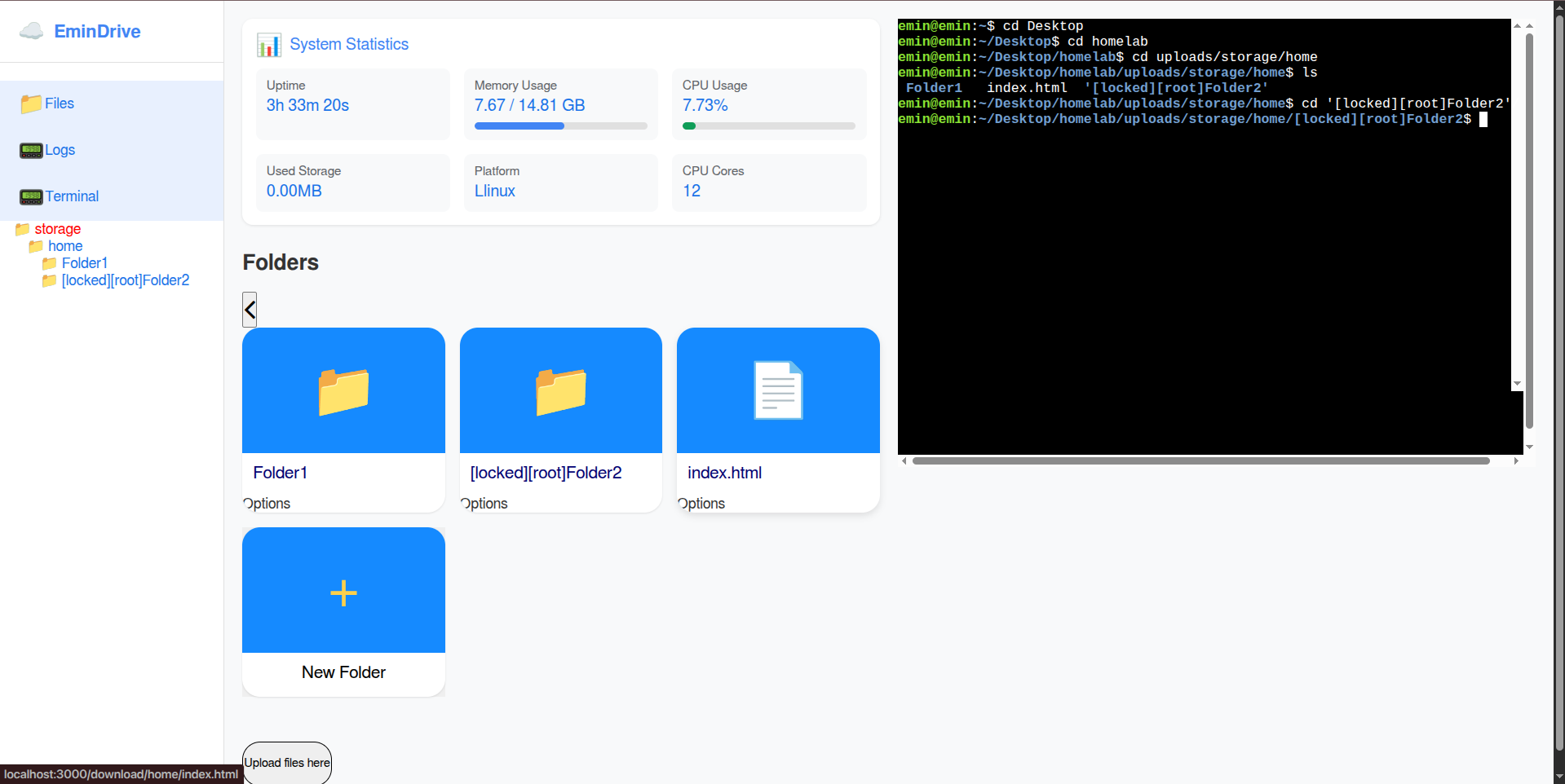 GitHub - EminHaziyev/home-cloud-storage: A functional personal cloud ...