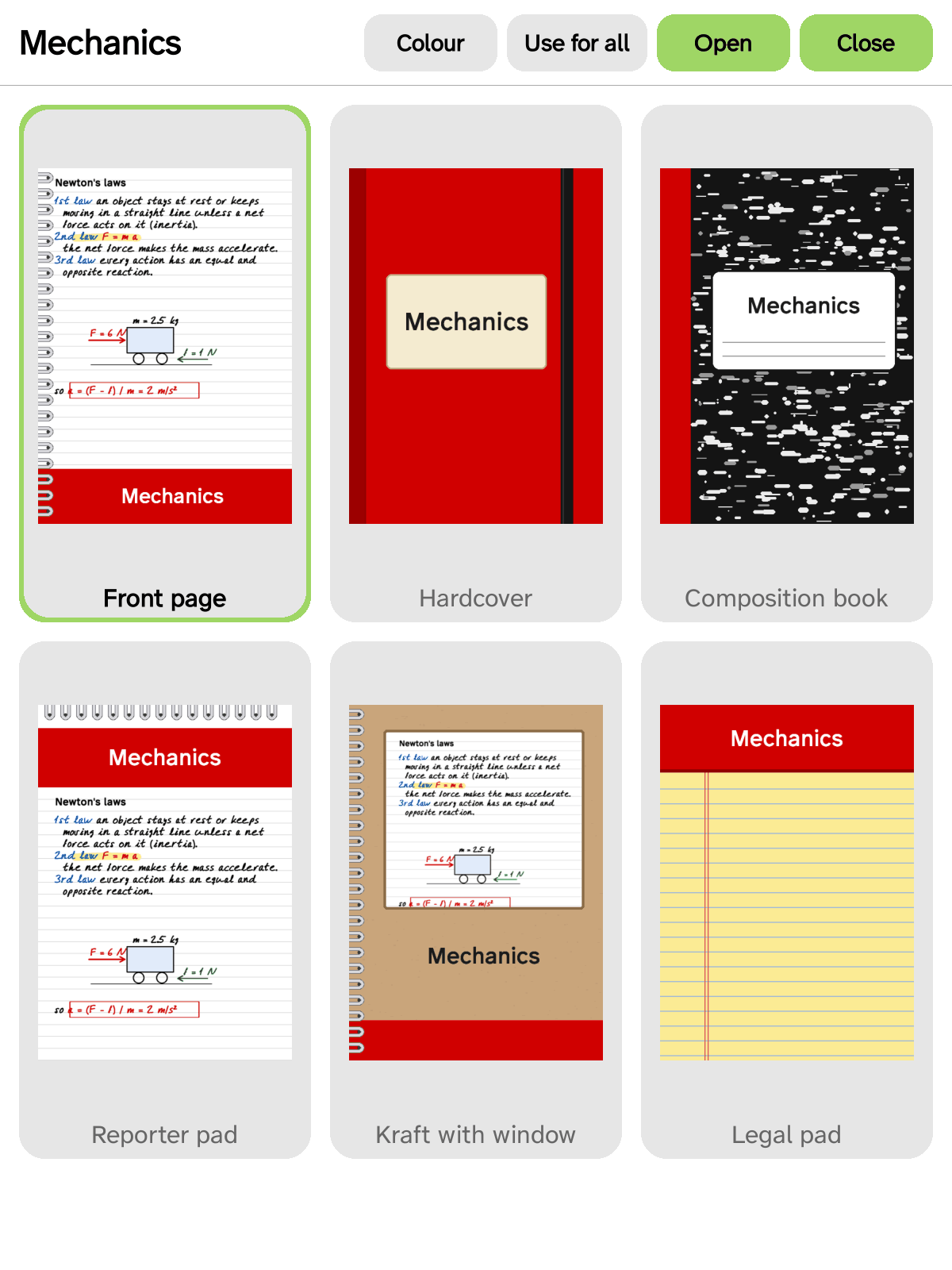 Cover styles