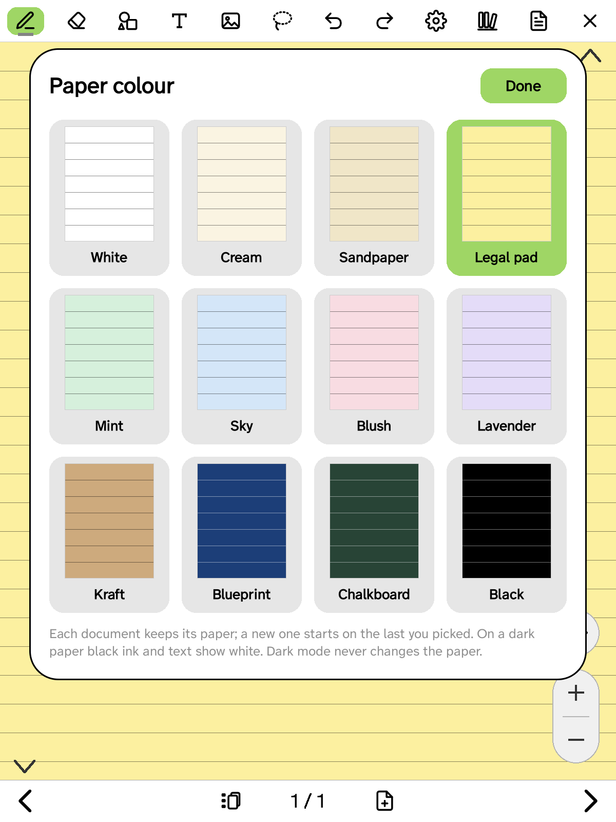 Paper colours
