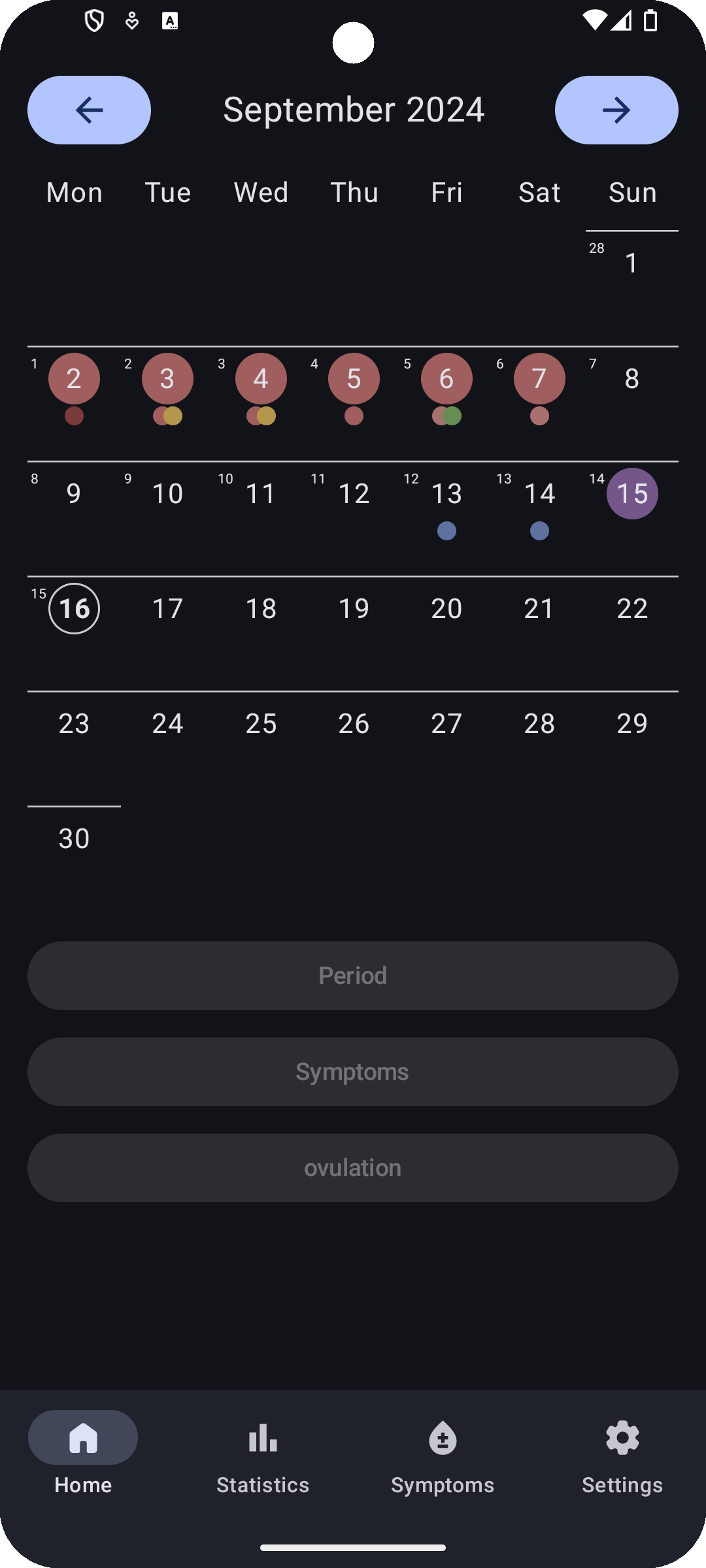 Screenshot 5 of Mensinator — opens full size