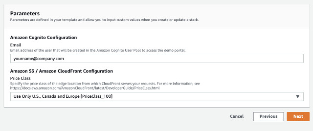 Specify stack details