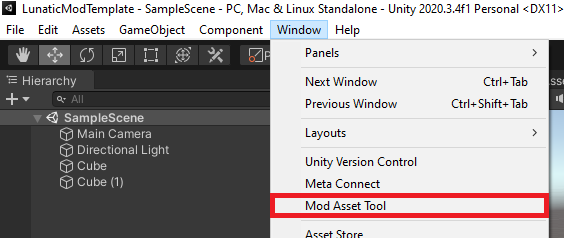 Window/Mod Asset Tool