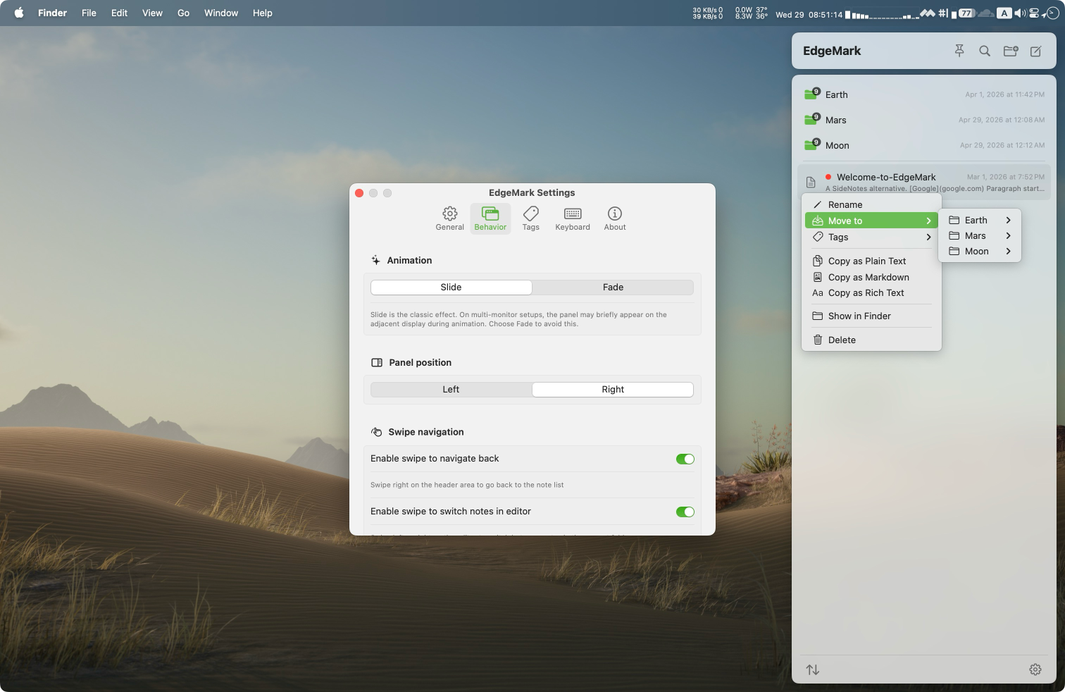 EdgeMark Screenshots