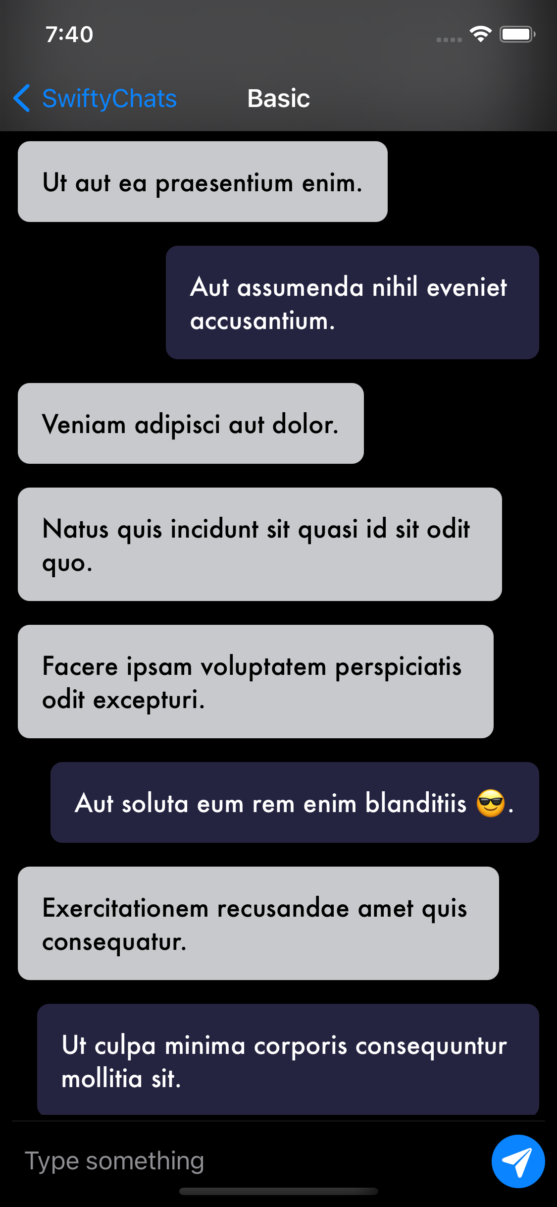 Dark mode chat demo