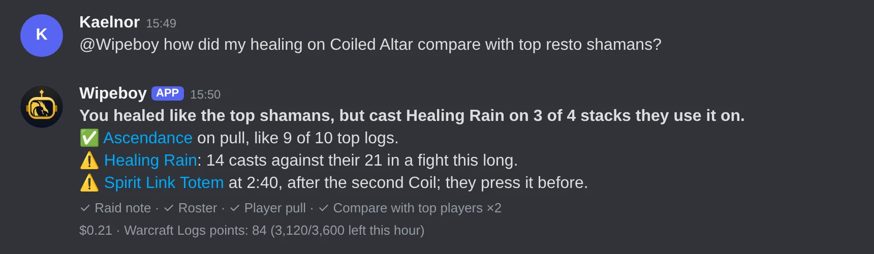 An answer ending with its steps and cost