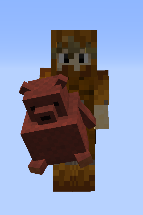 Preview of a player holding a brown bear