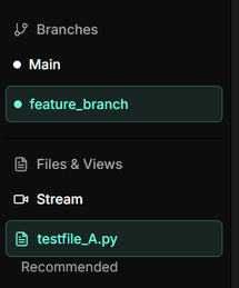 Branch and file view
