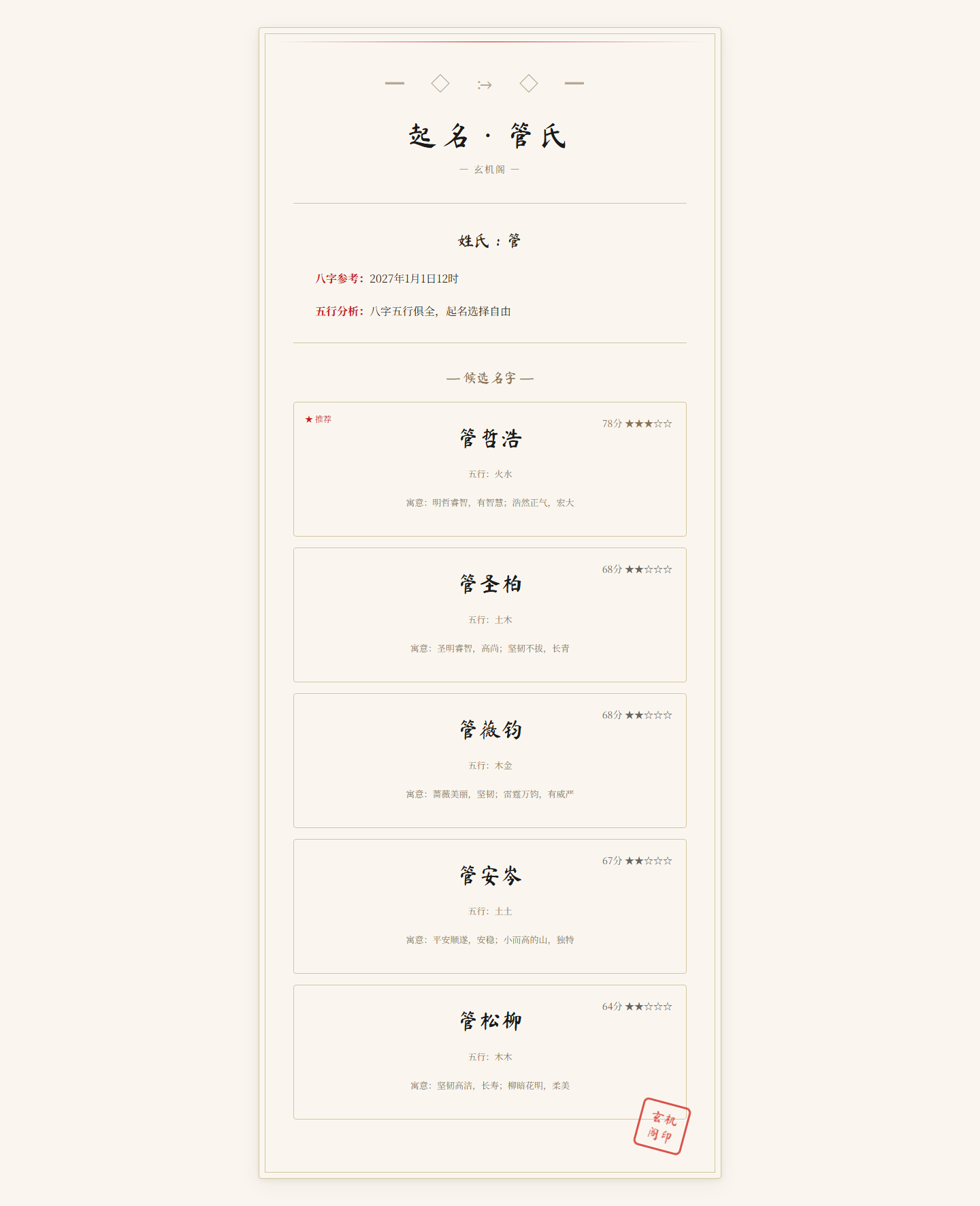 起名
