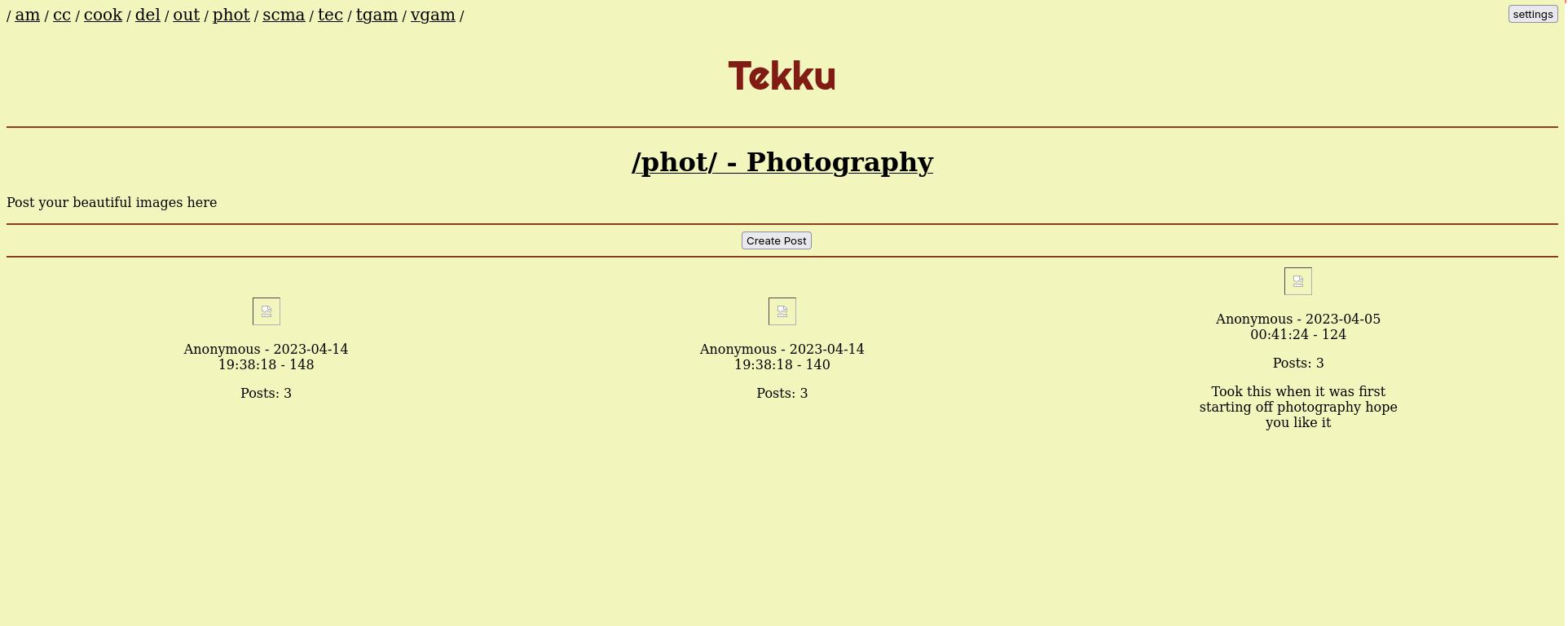 Tekku Homepage