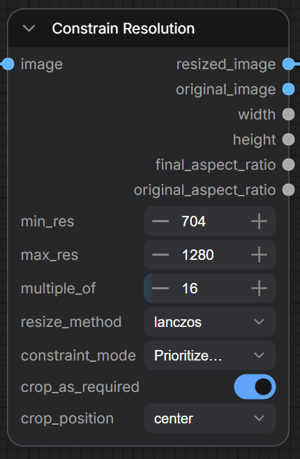 Constrain Resolution node