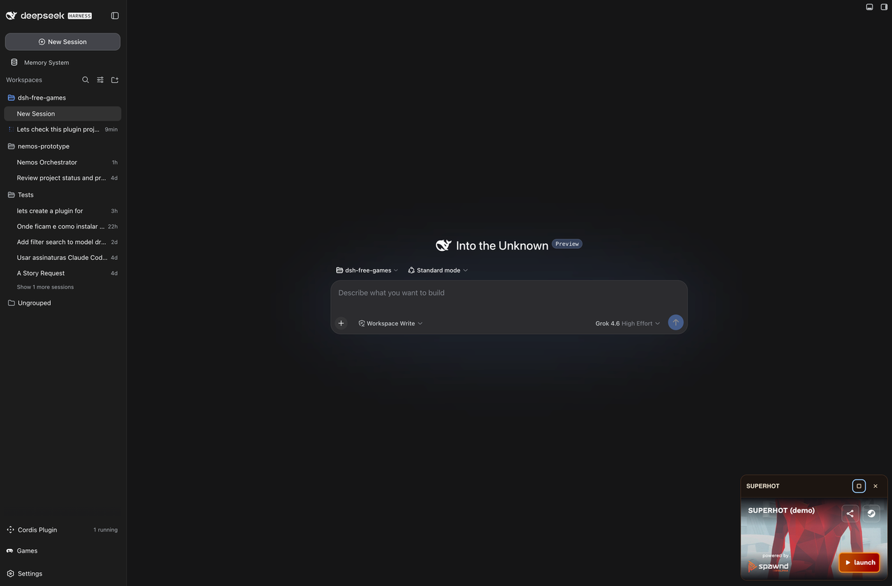 Games in the sidebar, player minimized
