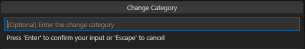 Image showing the change category input