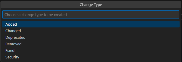Image showing the change type prompt