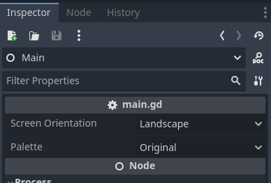 main node options