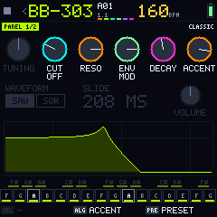 BB-303: el panel de la TB-303