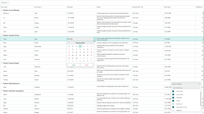 Data Grid (Light Theme)