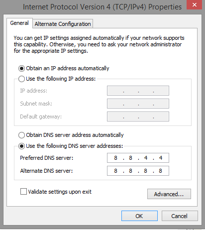 Internet Protocol Version 4 (TCP/IPv4)