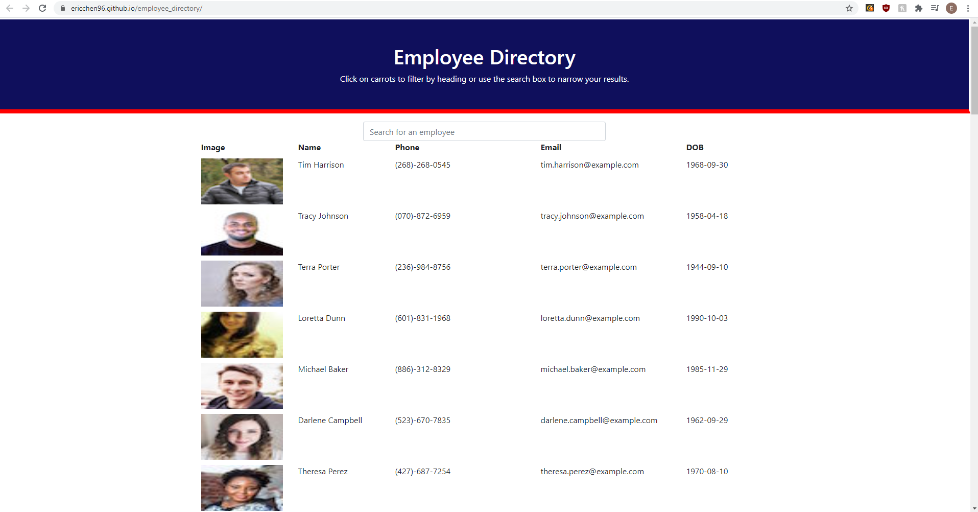 Employee Directory