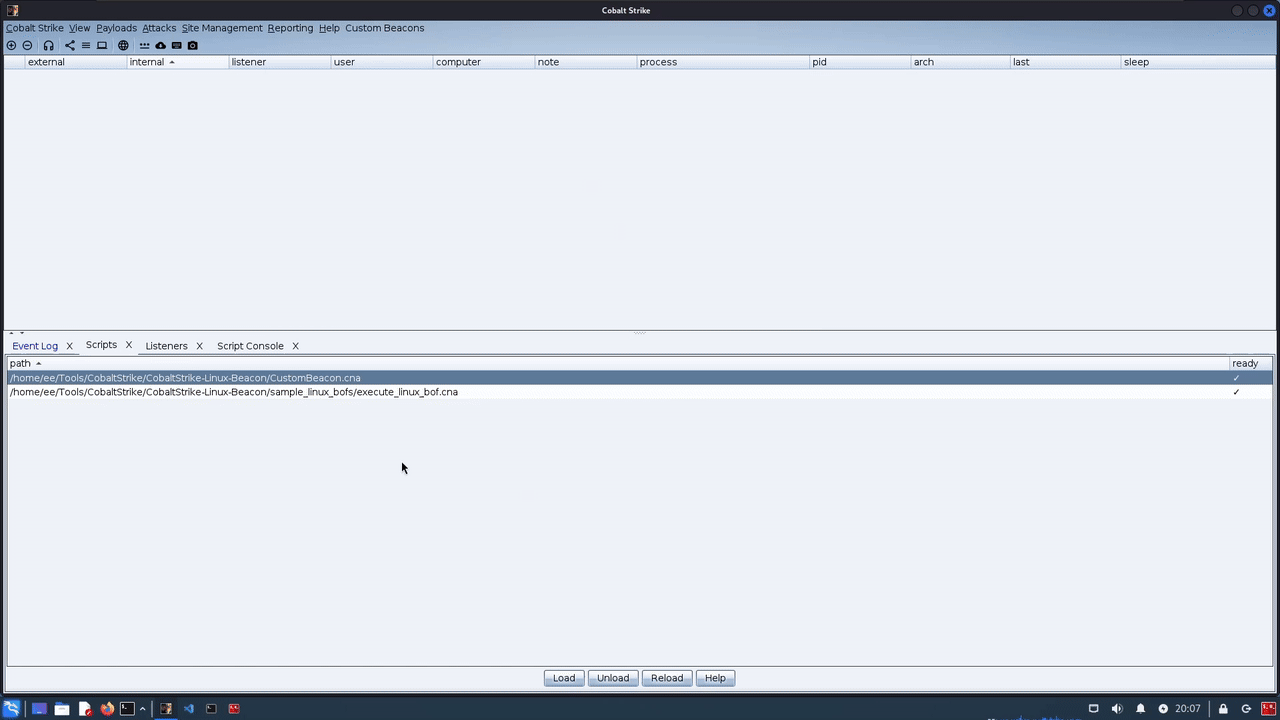 리눅스 비콘 페이로드 생성