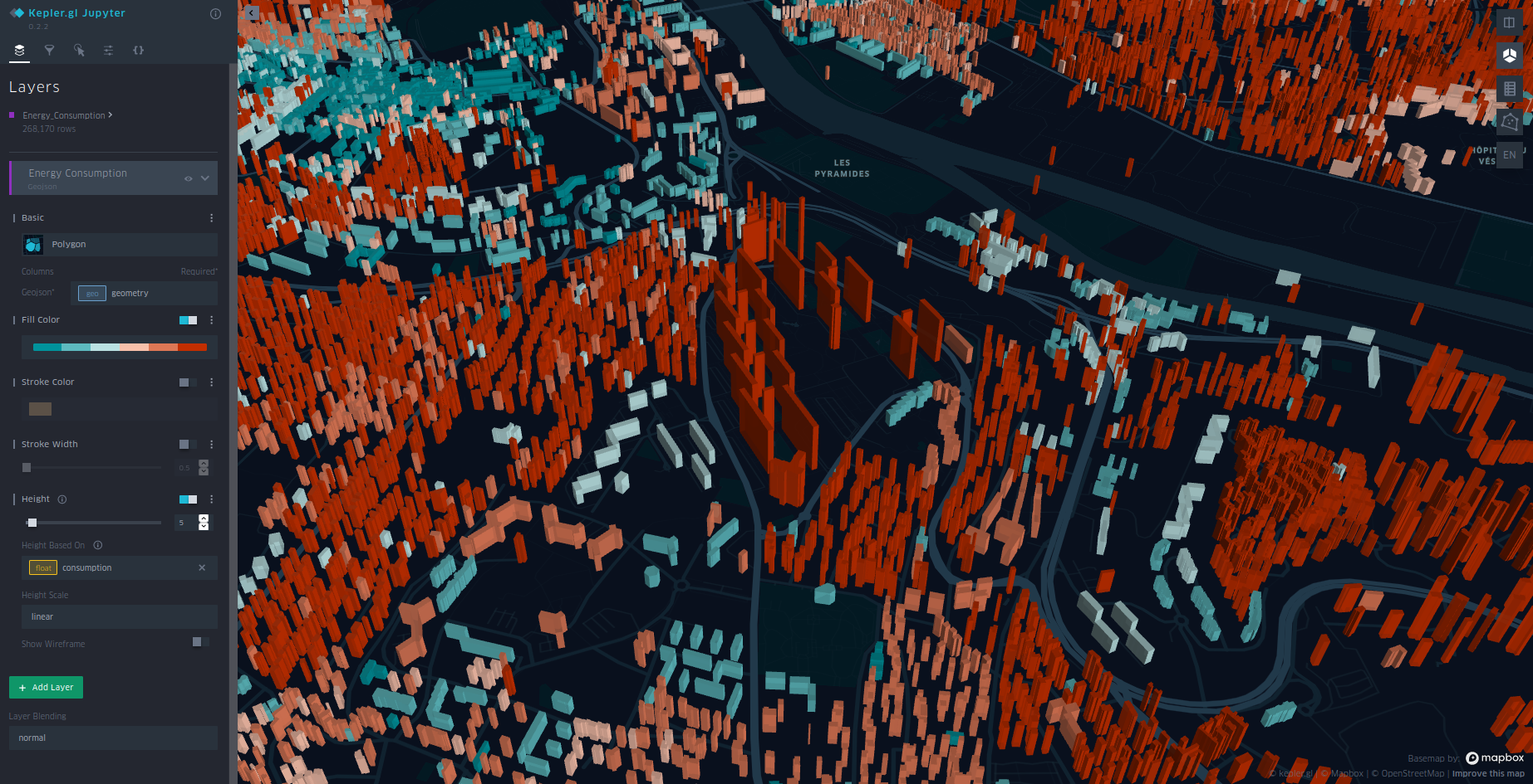 Energy Consumption Visualization with Kepler.gl