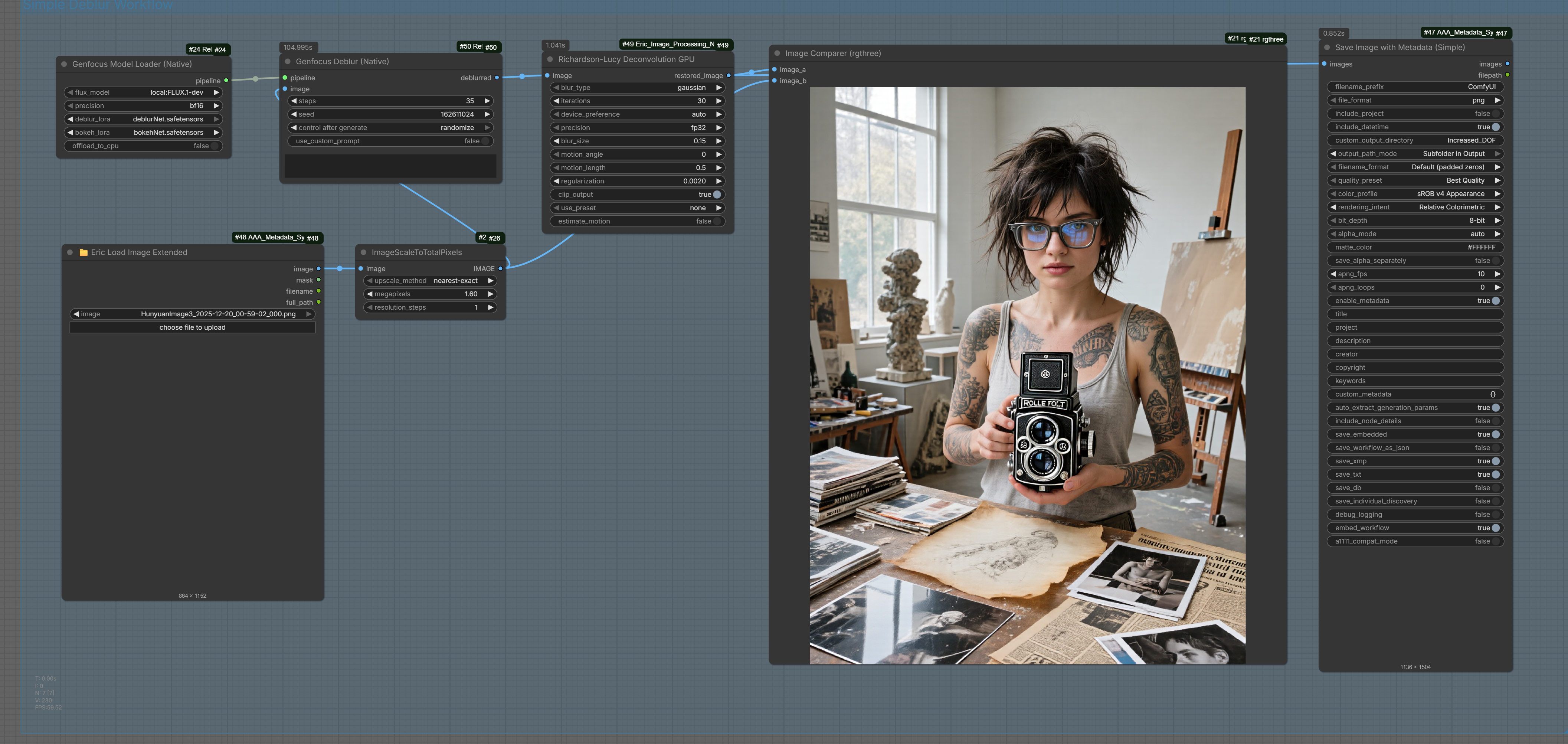 Deblur Simple Workflow
