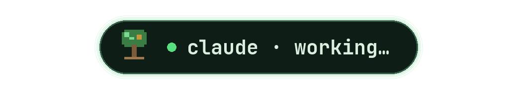 Capsule mode — a compact status pill