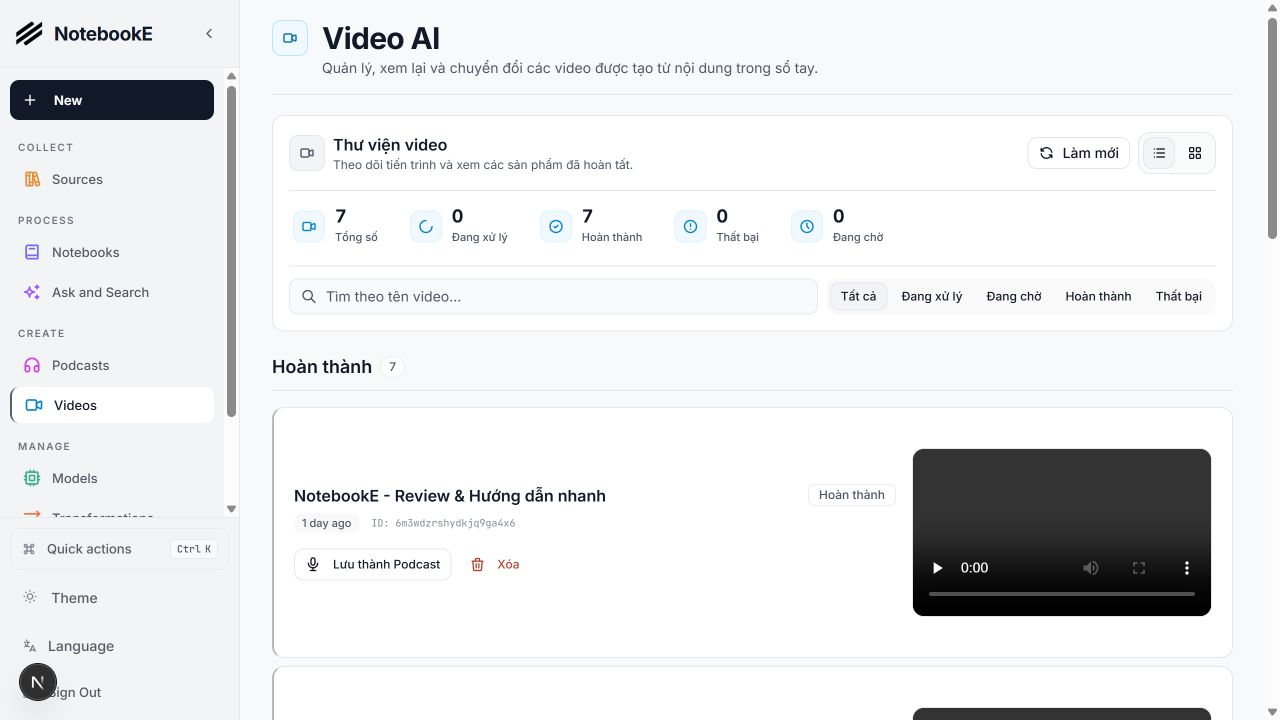 Local AI video generation and management