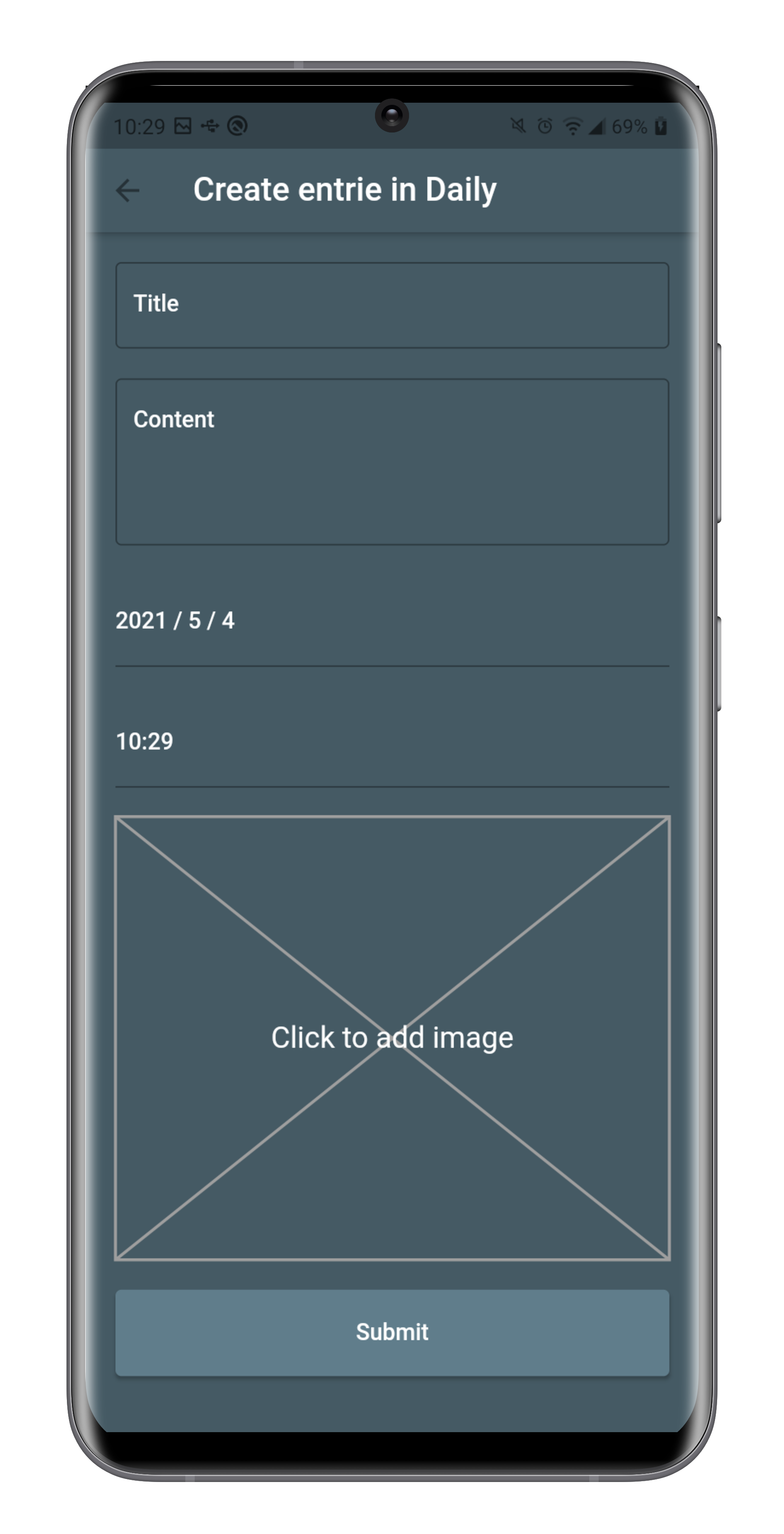 flutter-diary-app screen