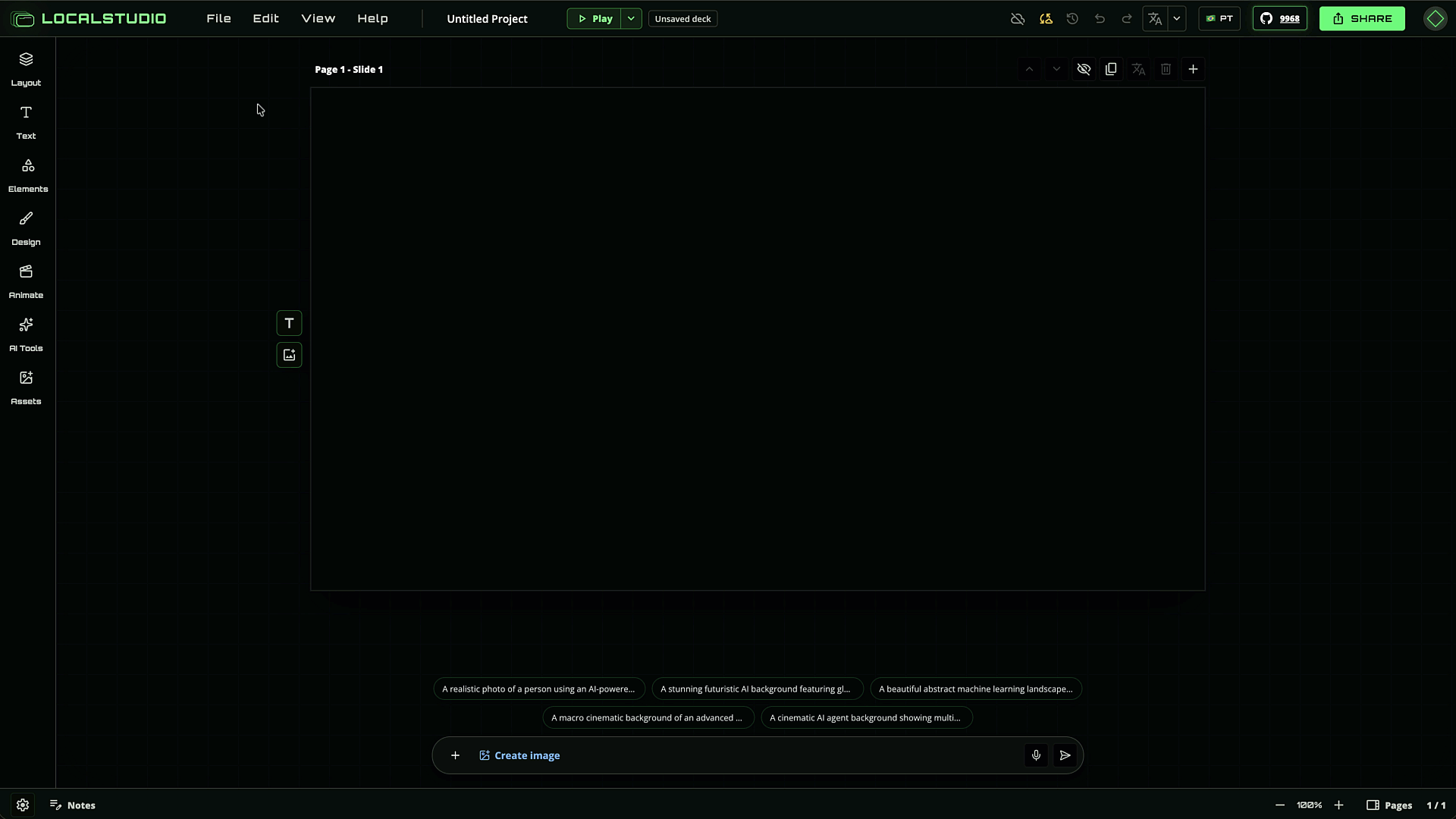Import an existing presentation into LocalStudio