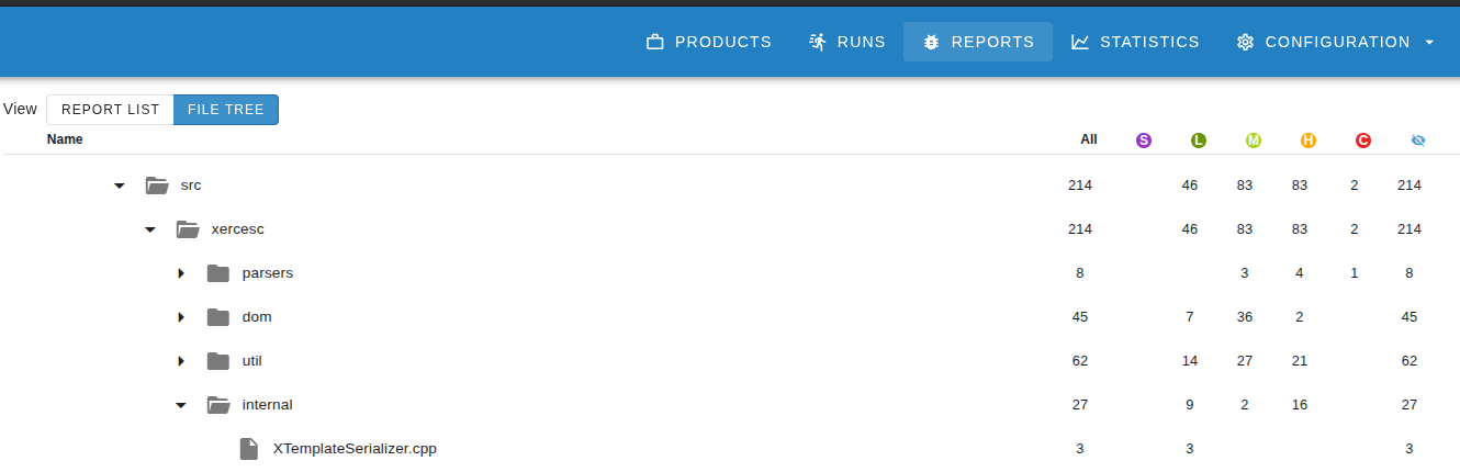 Redesigned file tree view