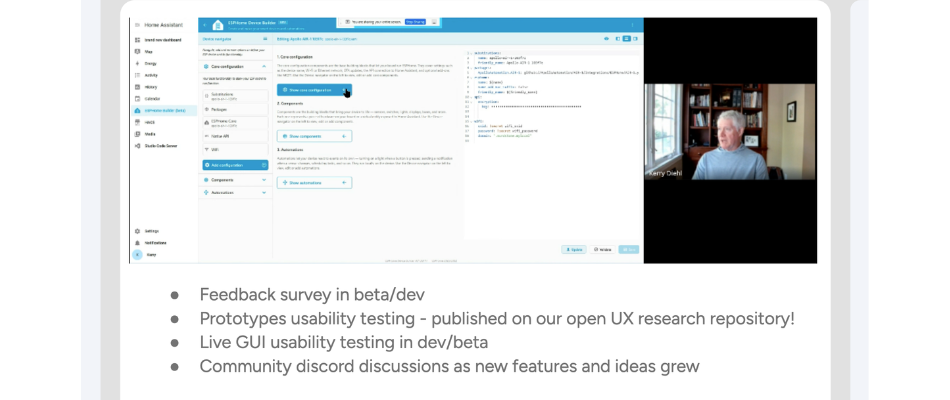 Image from Usability testing with a user
