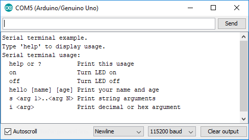 serial terminal program arduino