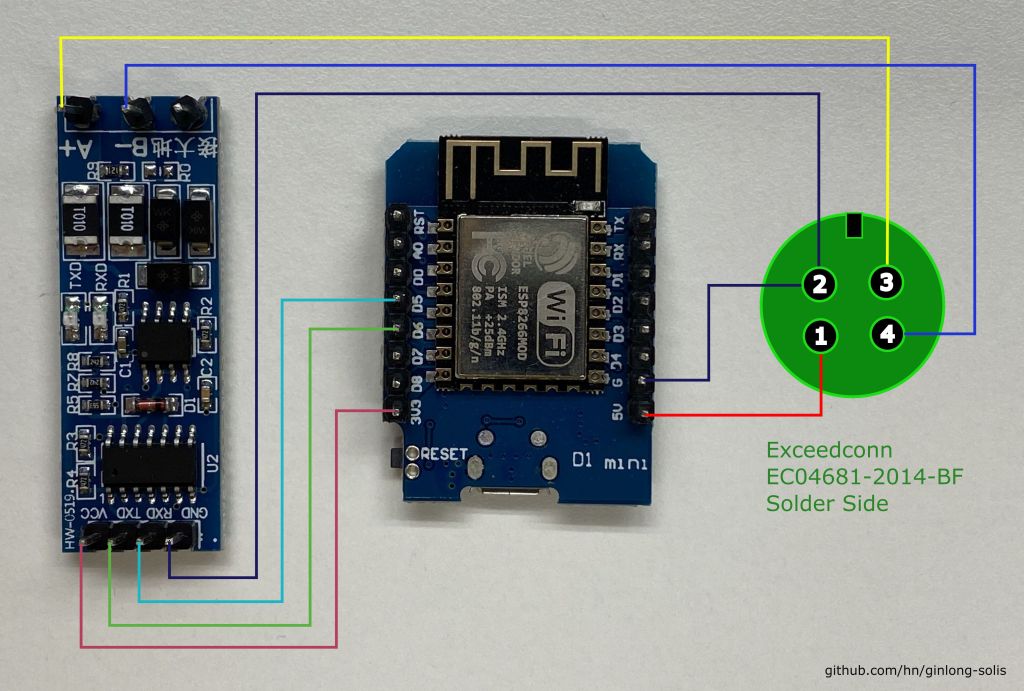 Solis ESP8266 wiring