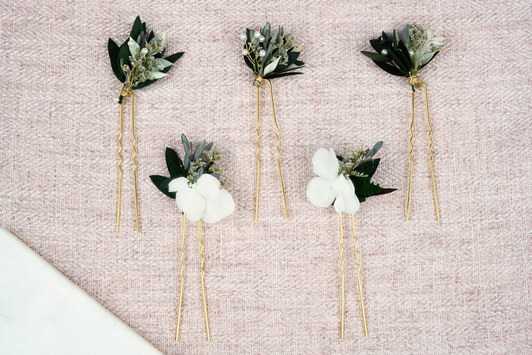 5 mariage bal brillant light peach lily fleur cheveux pins clips grips handmade 