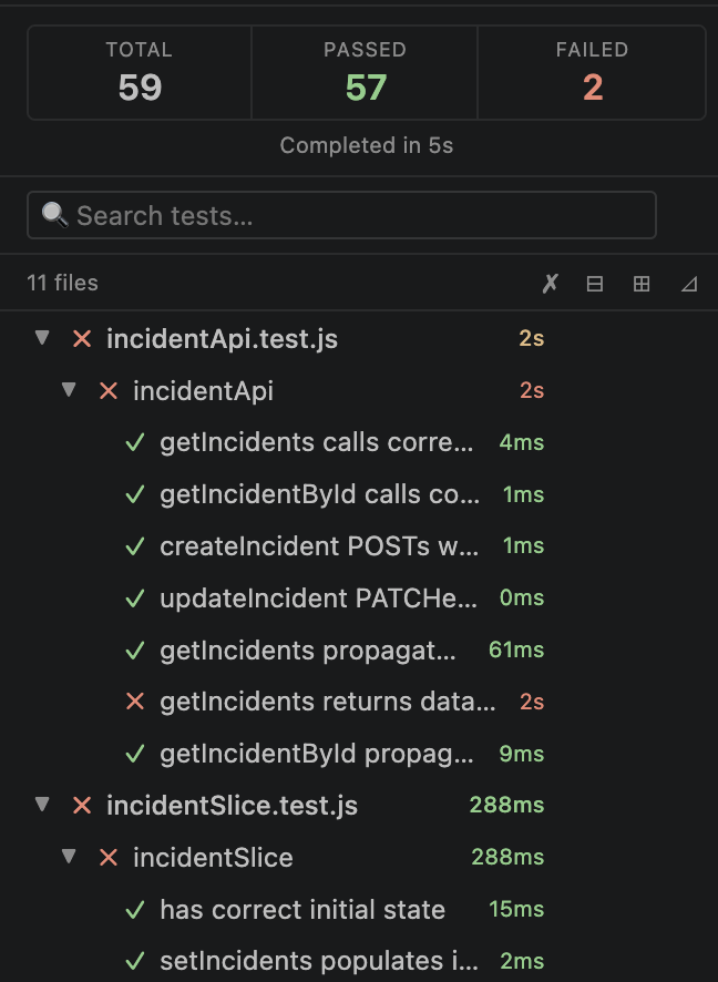Explorer Test Cases View