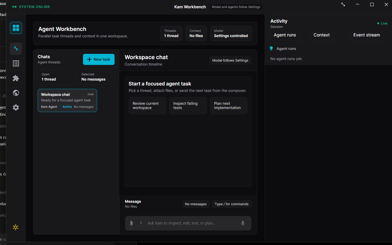 Kam coordinator dashboard