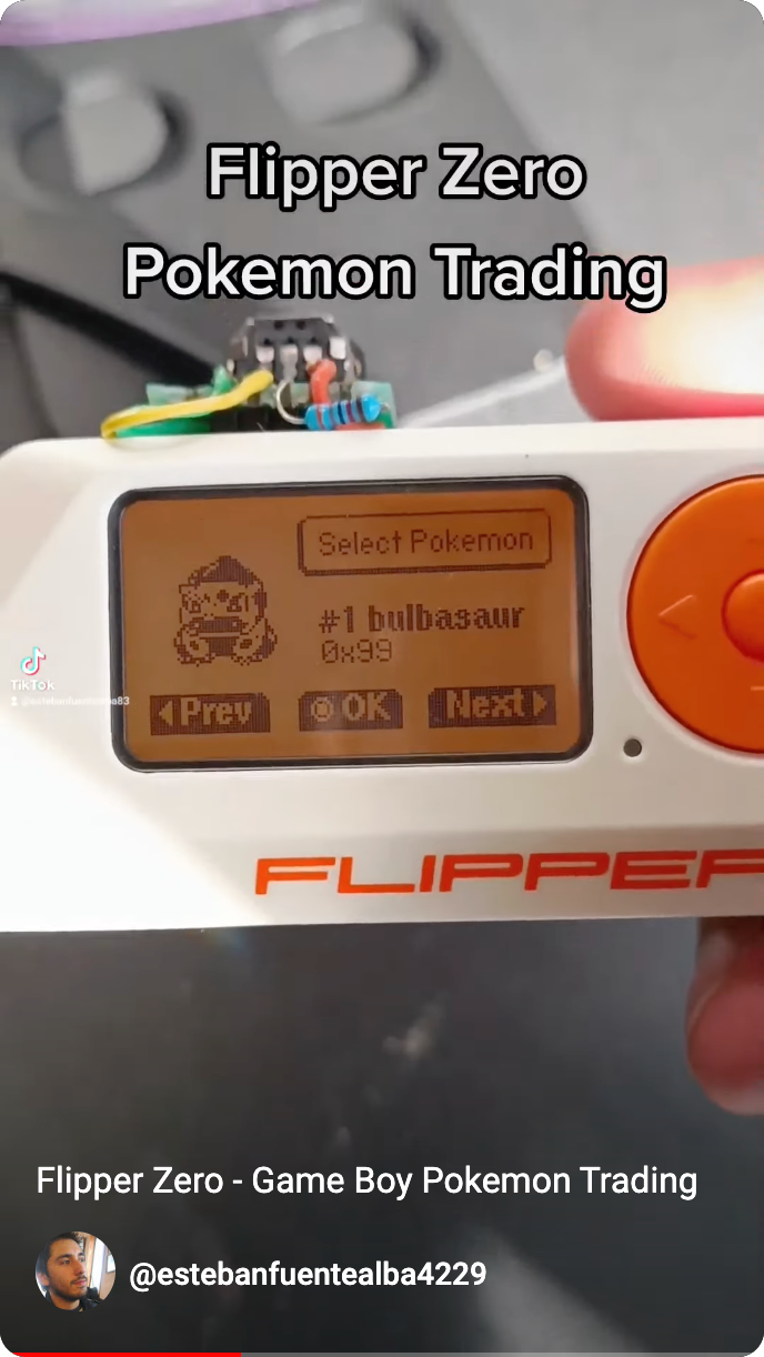 Flipper Zero - Pokemon Trading Game Boy