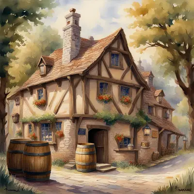 AI generated picture of a tavern