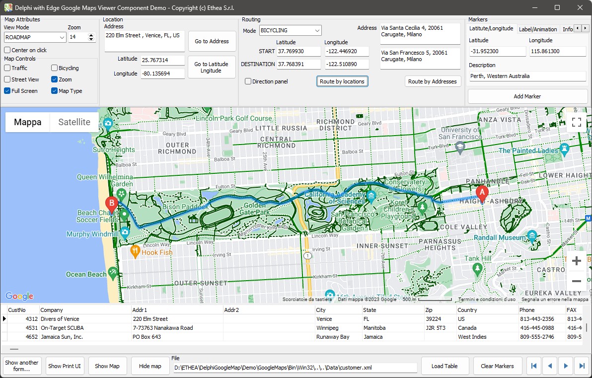 Route Bicycling RoadMap