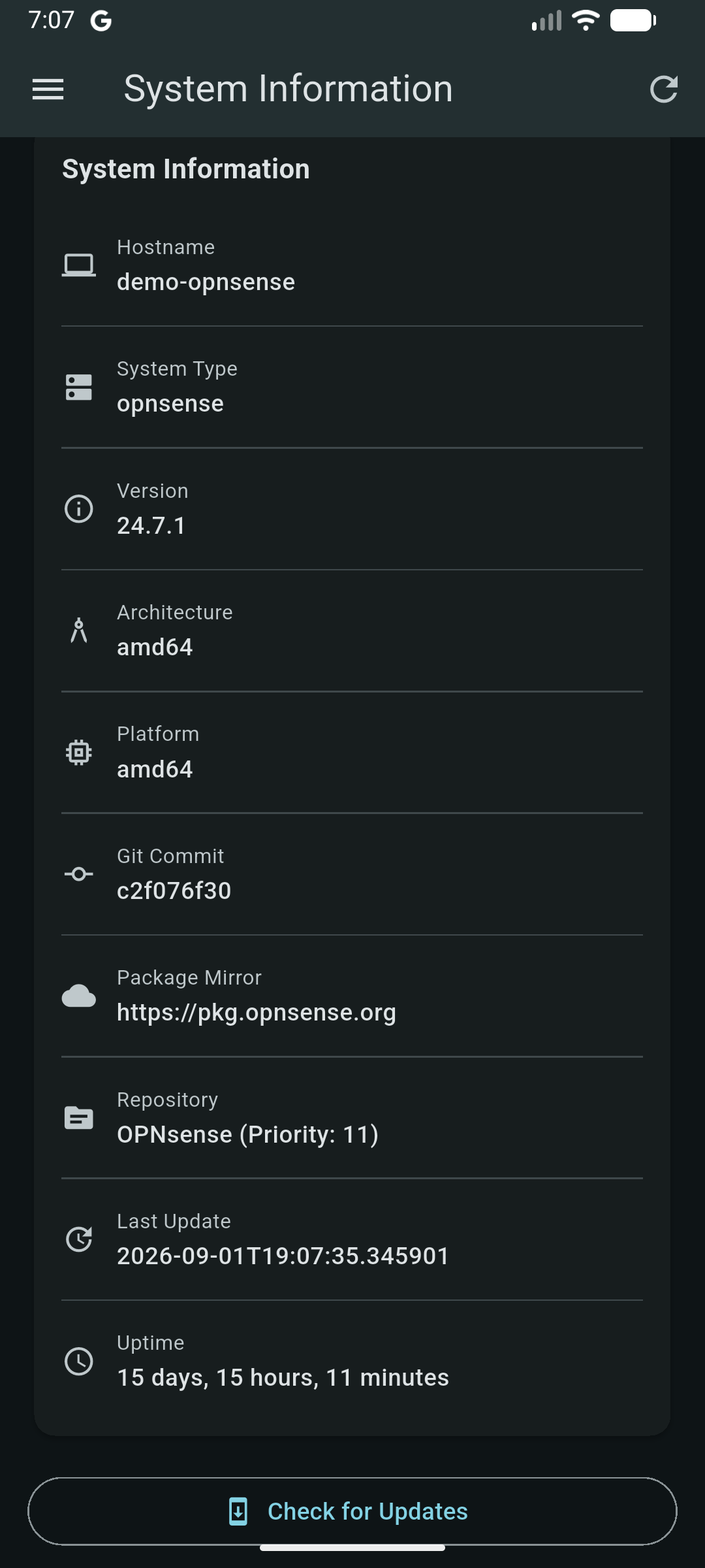 System Info