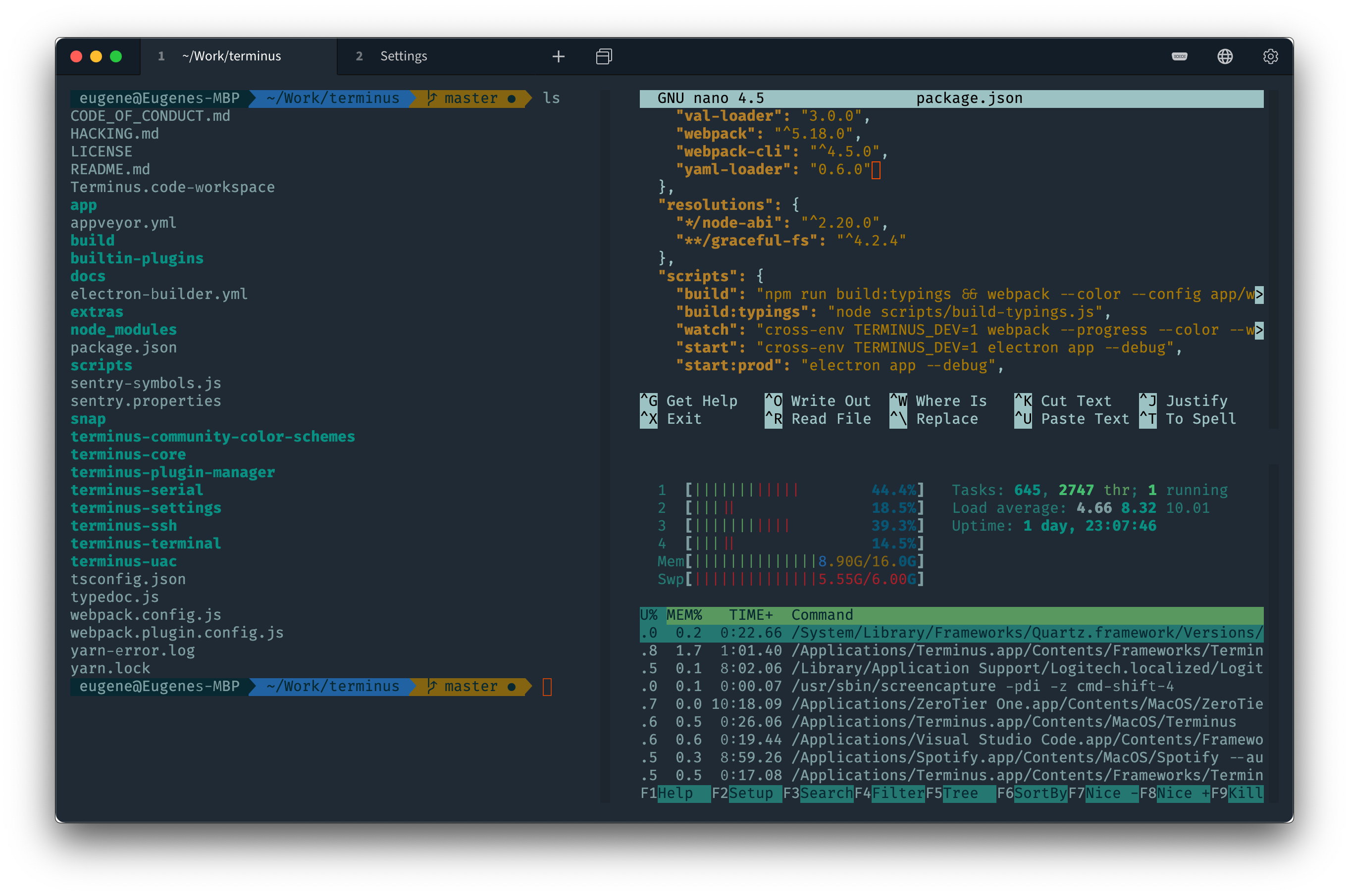 SSH Terminal. Offline в консоли разработчика на Mac. Tabby Terminal. Terminal v 9 a.