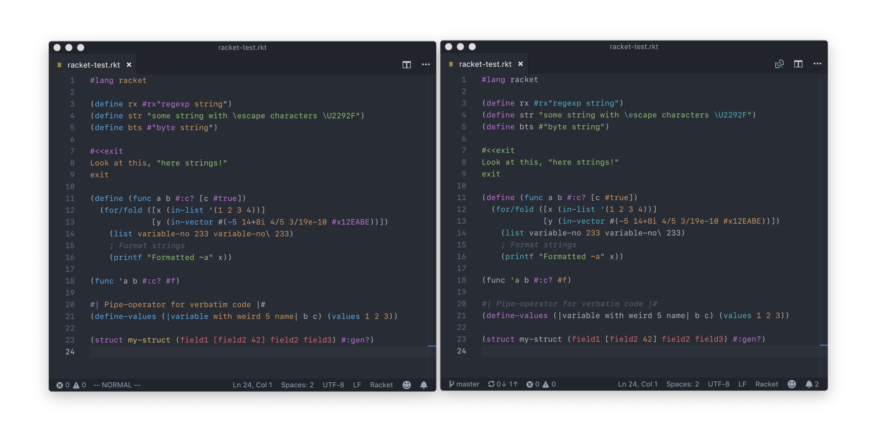 Highlighting comparison