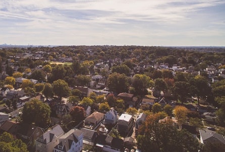 aerial photo of a neighborhood