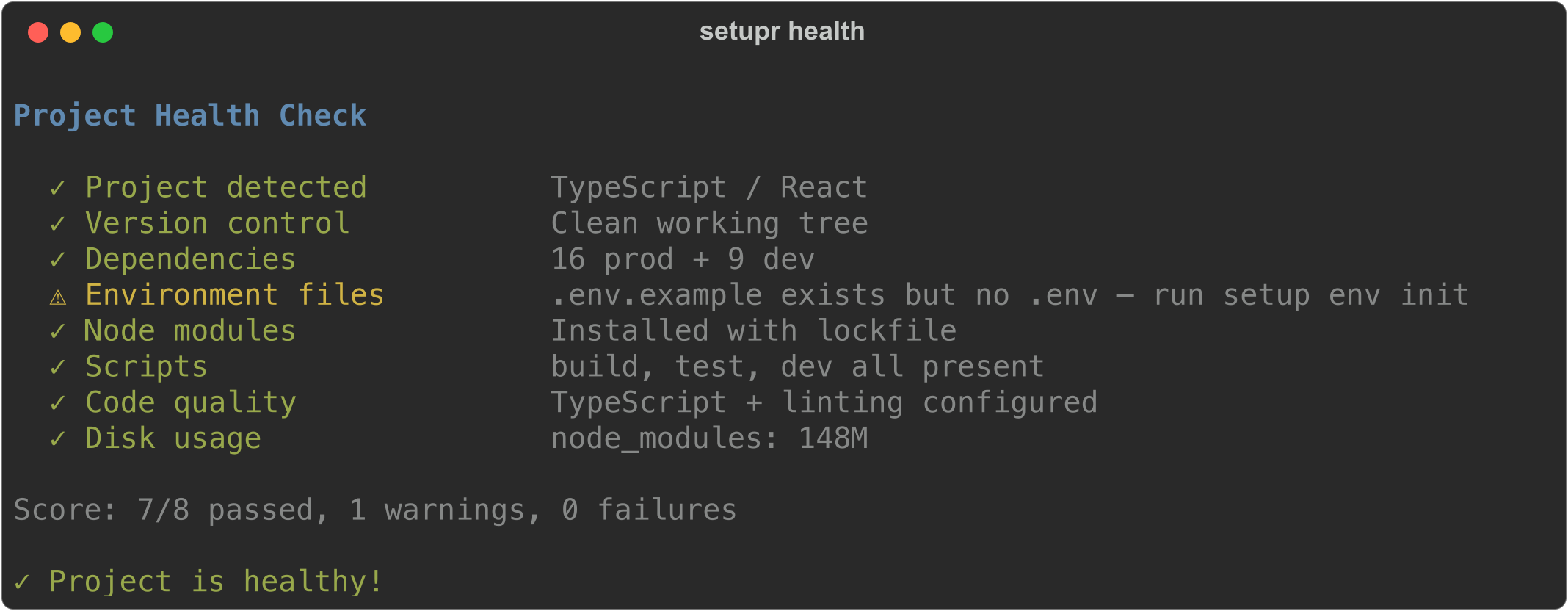 setupr health