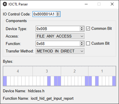 IOCTL Parser